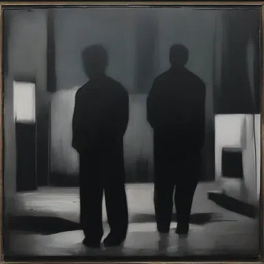 The artist's painting reflected his inner negativist, as the artwork was filled with dark and gloomy imagery without any hint of positive suggestions.