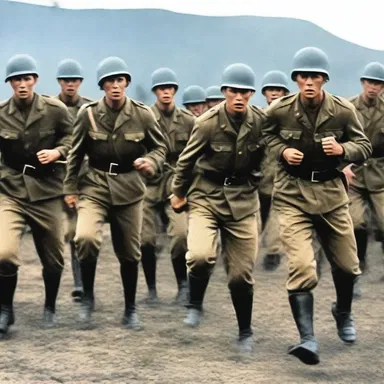 In the war movie, the footslogger bravely fought alongside his fellow soldiers.