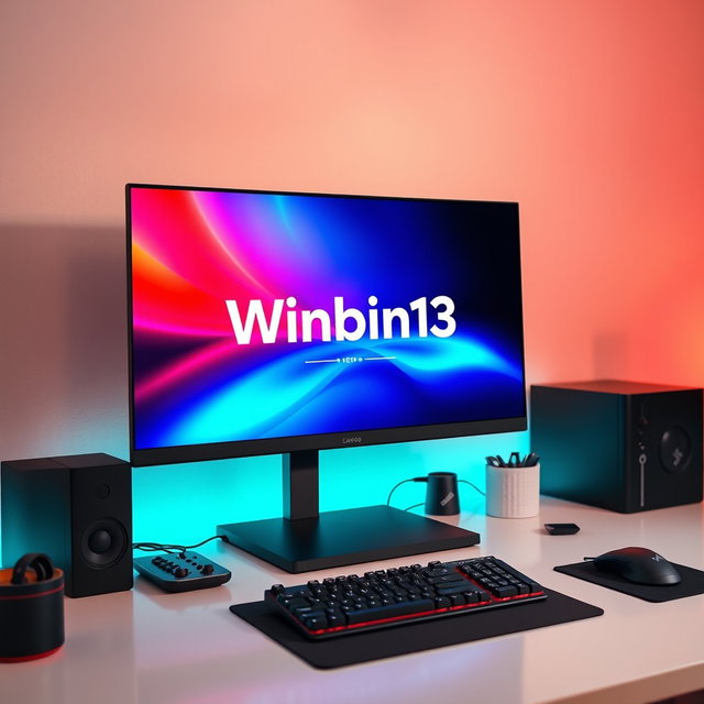 Sleek Computer Desk with Winbin13 Loading Screen