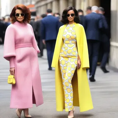 The fashion designer showcased a trendy outfit inspired by the classic combination of ham and eggs.