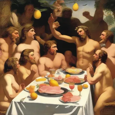 According to an ancient myth, the gods enjoyed feasting on ham and eggs during their grand celebrations.