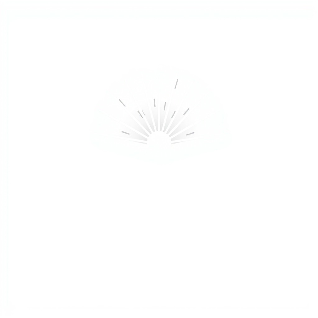 A sleek and modern light beam symbol radiating from a central point, designed in a minimalistic style