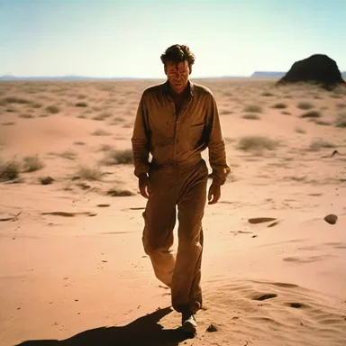 The thrilling movie depicted a character trapped in a scorching desert, facing the danger of hyperthermia as he struggled to survive.