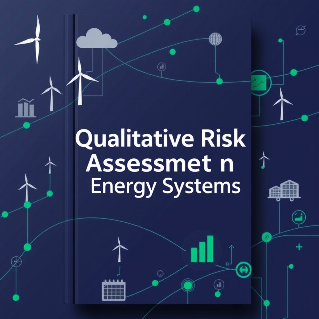 A refined and sophisticated book cover design tailored for an academic audience, titled "Qualitative Risk Assessment in Energy Systems