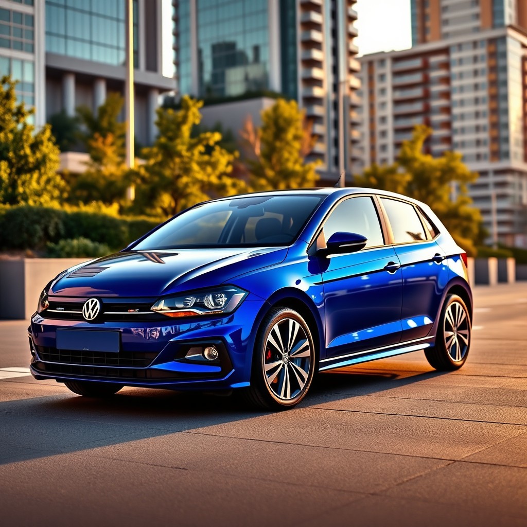 A sleek and stylish Volkswagen Polo 9N3 parked in an urban environment