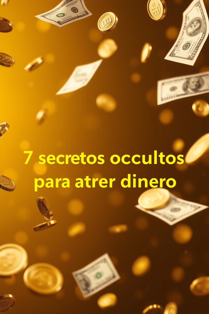 A captivating image featuring a golden background with floating coins and dollar bills