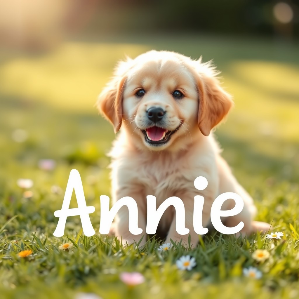 A charming profile picture design featuring the name 'Annie' written in a playful and whimsical font