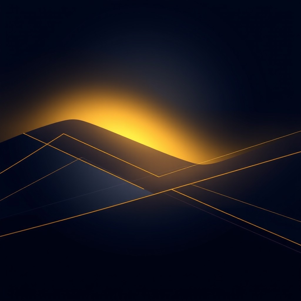 An abstract design eBook cover art background with a dark blue and gold theme