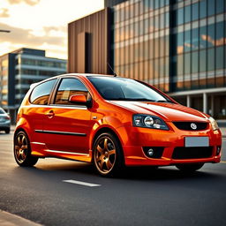 A sleek and sporty 2006 Aveo GTI featuring stylish bronze alloy rims