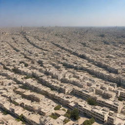 A high resolution, 8K Full HD image showcasing the cityscape of Gaza in a peaceful daylight setting.