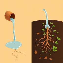 A professional split-panel illustration inspired by AlUla’s desert-to-oasis heritage for a corporate presentation