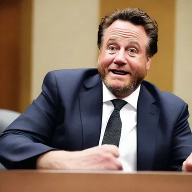 The comedian made a funny joke about a witness who couldn't stop swearing during his deposition.