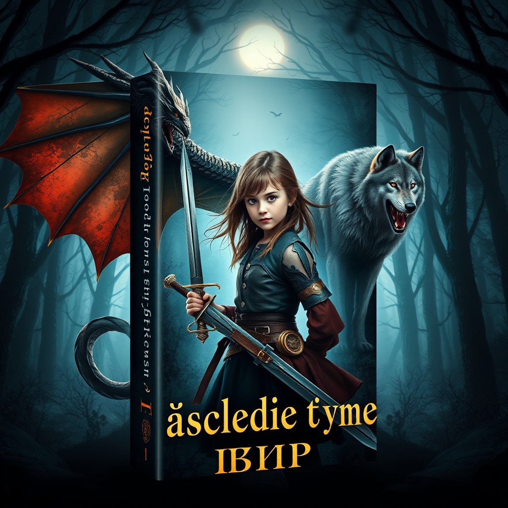 A captivating book cover design for a fantasy-themed book titled "Наследие тьмы" (Legacy of Darkness) in Russian