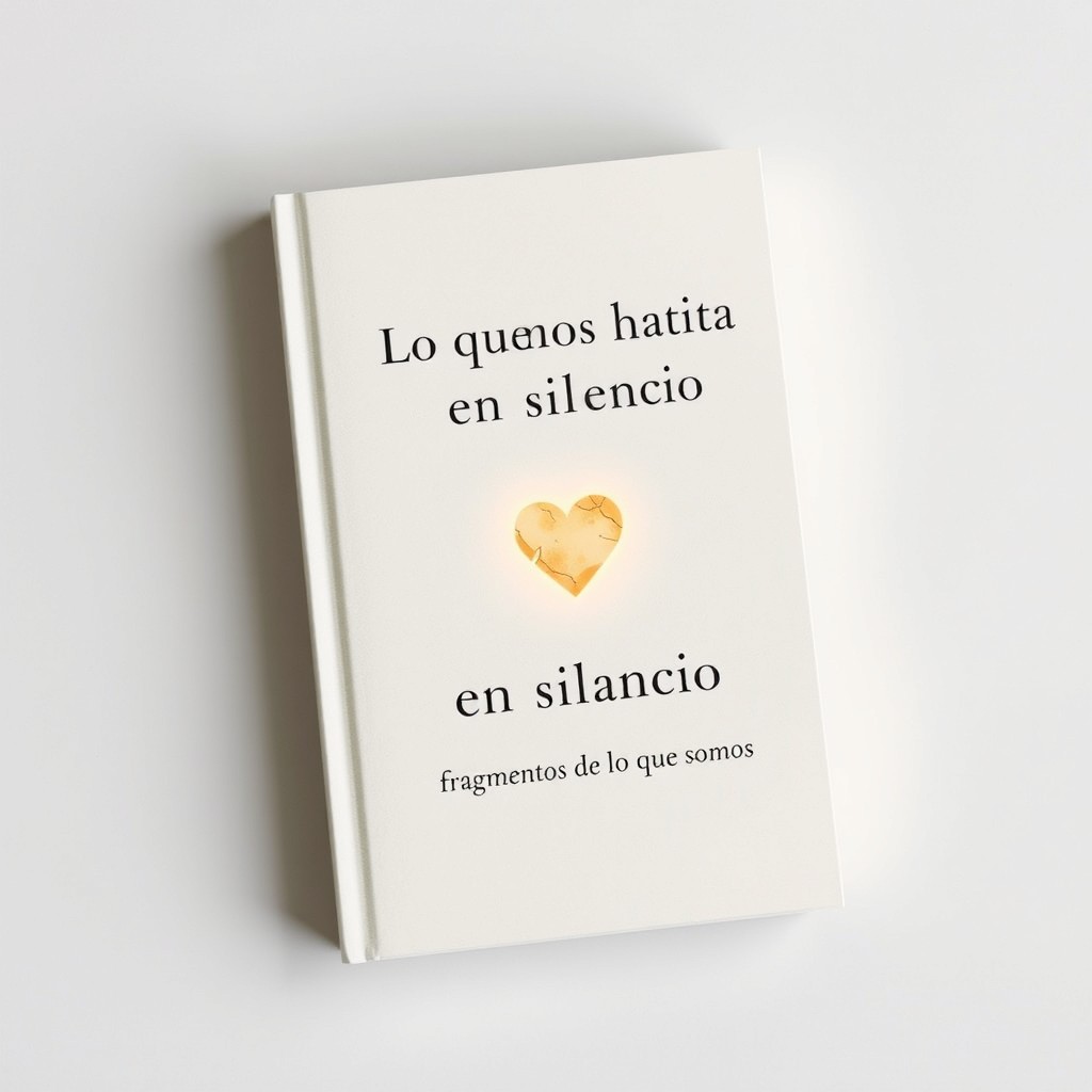 A minimalistic book cover design that conveys poetic elegance, primarily in shades of white and beige with a nearly empty layout