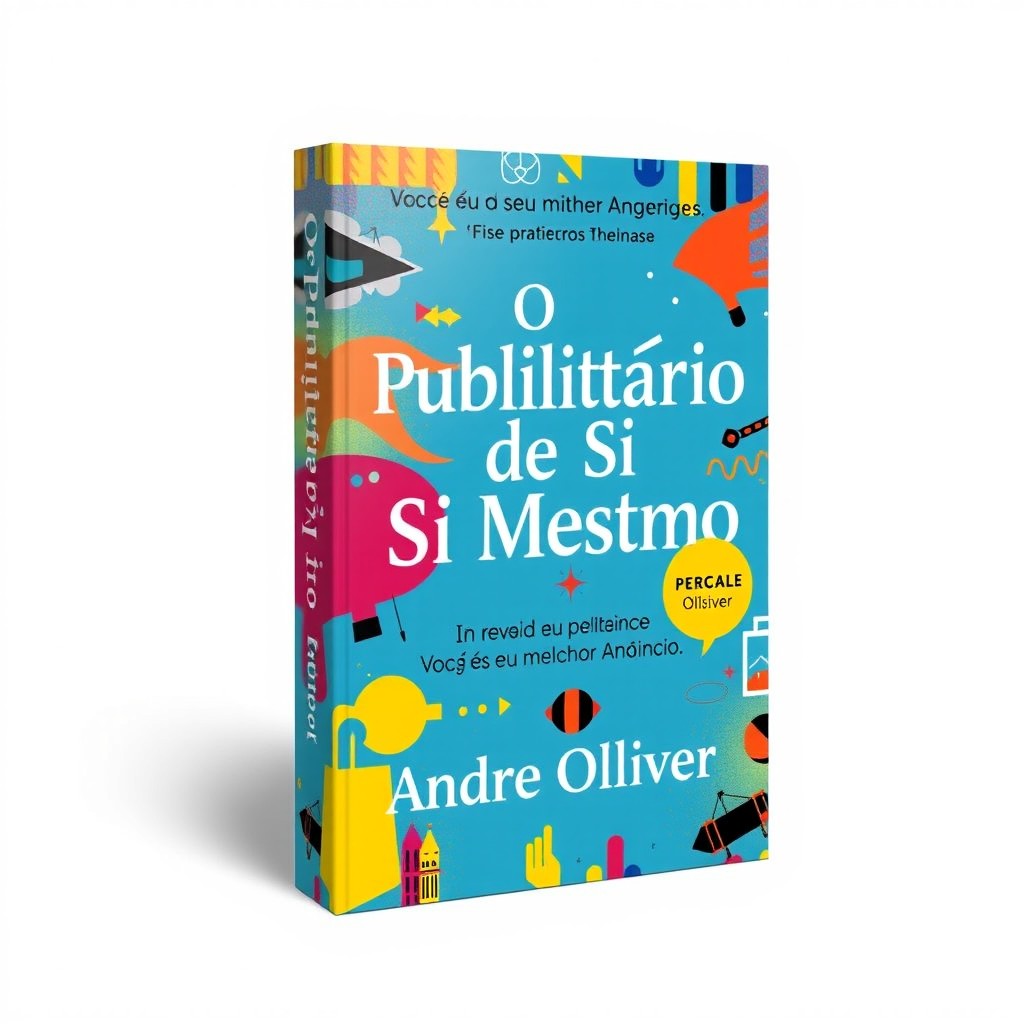 A striking and revolutionary book cover design for 'O Publicitário de Si Mesmo' featuring bold lettering for the title and the slogan 'Você é o seu melhor Anúncio'