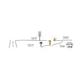A professional doodle-style infographic designed for a corporate presentation, featuring a clean 3-step horizontal diagram that spans across the slide