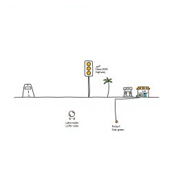 A professional doodle-style infographic designed for a corporate presentation, featuring a clean 3-step horizontal diagram that spans across the slide