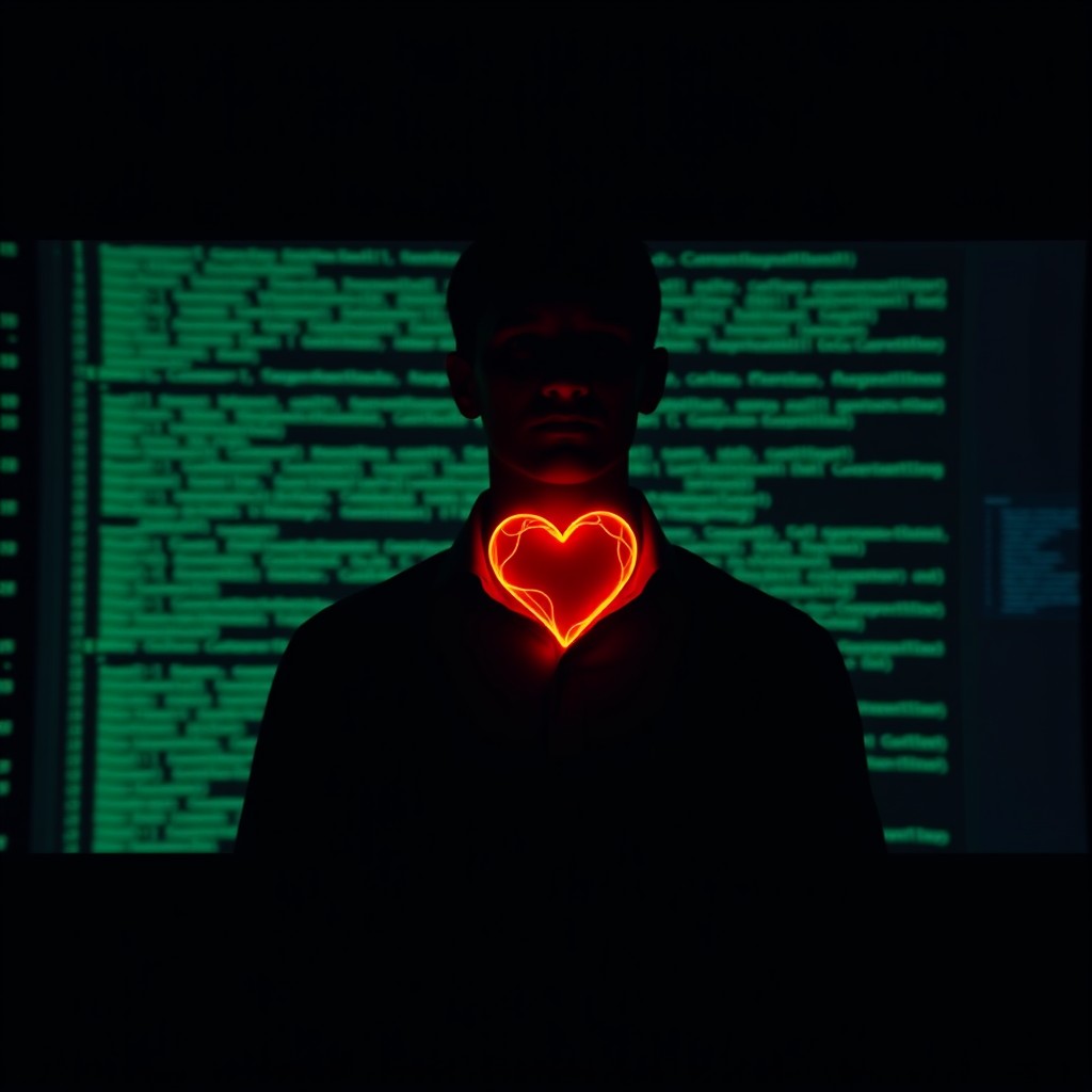 A modern e-book cover featuring the silhouette of an IT professional standing in front of a screen filled with green code