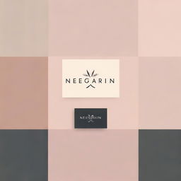 A stylish logo for a brand named 'Negarin', possibly utilising elegant typeface and color palette showcasing sophistication and originality.