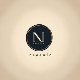 A stylish logo for a brand named 'Negarin', possibly utilising elegant typeface and color palette showcasing sophistication and originality.