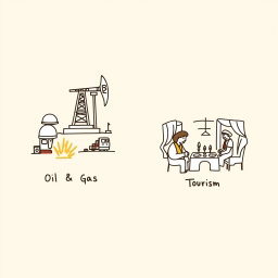 A professional doodle-style illustration designed for a corporate presentation, split into two small scenes