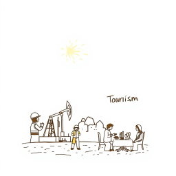 A professional doodle-style illustration designed for a corporate presentation, split into two small scenes