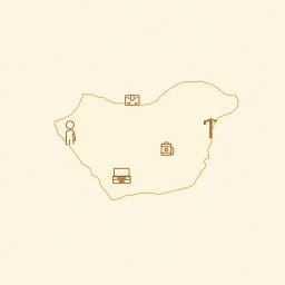 A professional doodle-style illustration for a corporate presentation featuring a clean outline map of Saudi Arabia at the center