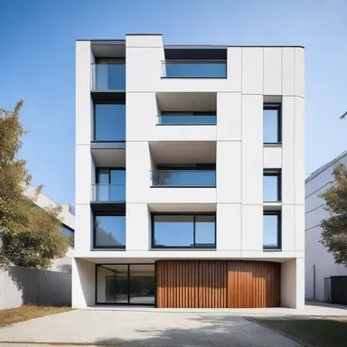 The modern facade of the building was deceptively simple, but it concealed a complex and innovative interior design.