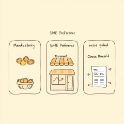 A professional doodle-style infographic illustration designed for a corporate presentation, featuring three panels arranged side by side