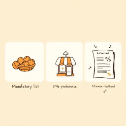 A professional doodle-style infographic illustration designed for a corporate presentation, featuring three panels arranged side by side