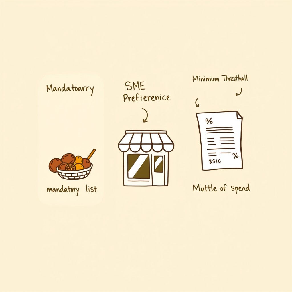 A professional doodle-style infographic illustration designed for a corporate presentation, comprising three panels arranged side by side
