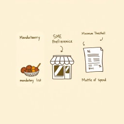 A professional doodle-style infographic illustration designed for a corporate presentation, comprising three panels arranged side by side