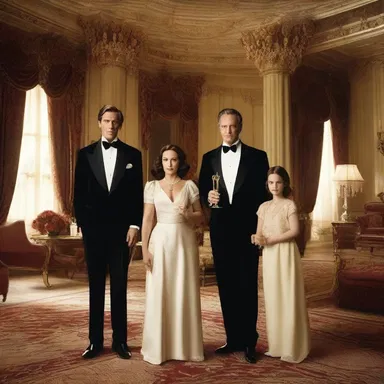 The movie depicted a wealthy family living comfortably in their luxurious mansion.