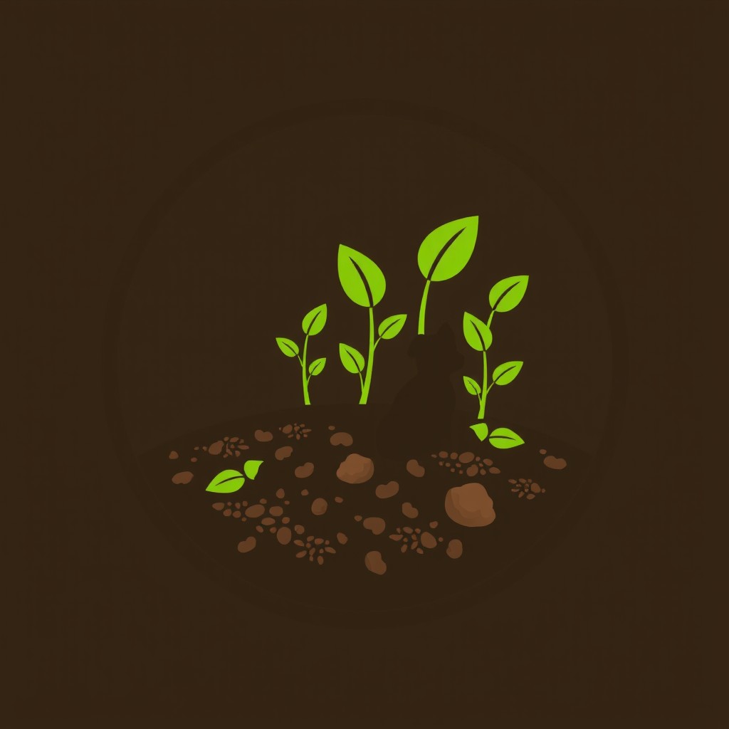 A logo design concept that represents an alternative to traditional burial or pet cremation, emphasizing environmental sustainability