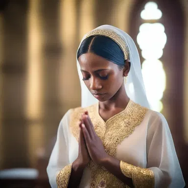 During her prayer, she felt comfortably connected to a higher power.
