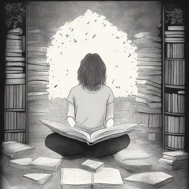 The novel she was reading allowed her to escape reality and enter a world where she felt comfortably immersed.