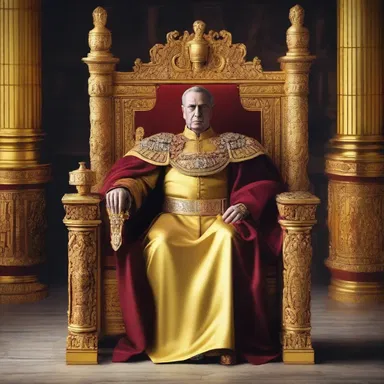 The emperor sat comfortably on his throne as he governed his vast empire.