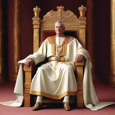 The emperor sat comfortably on his throne as he governed his vast empire.