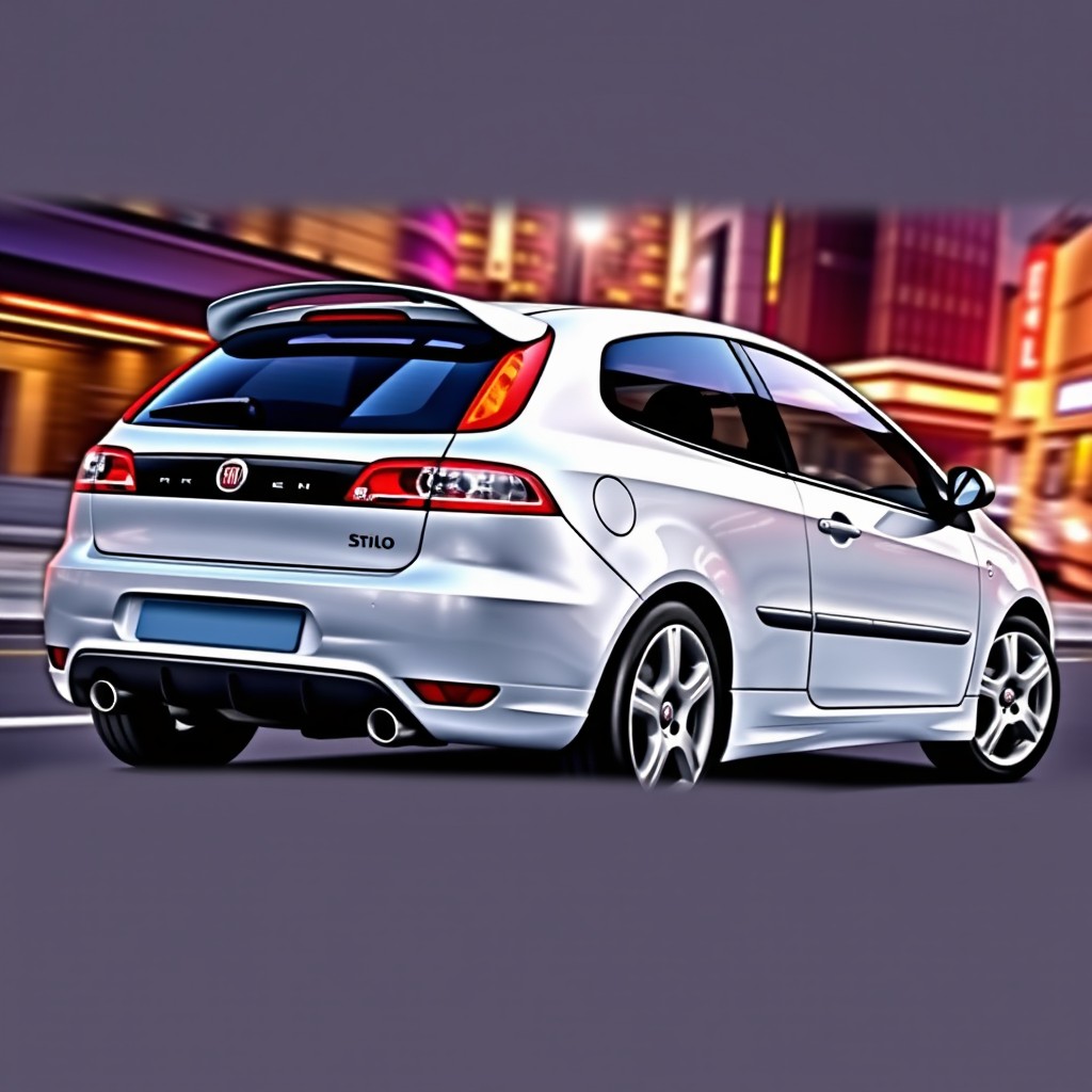 A detailed rendering of a 2004 Fiat Stilo 1