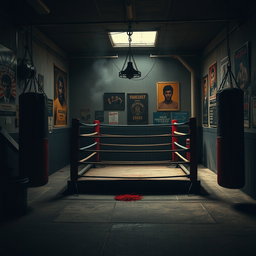 An old, worn boxing gym reminiscent of Rocky Balboa's training space