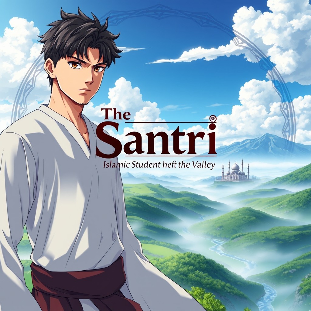 An anime cover for the title "The Last Santri/ Islamic Student of the Silent Valley"