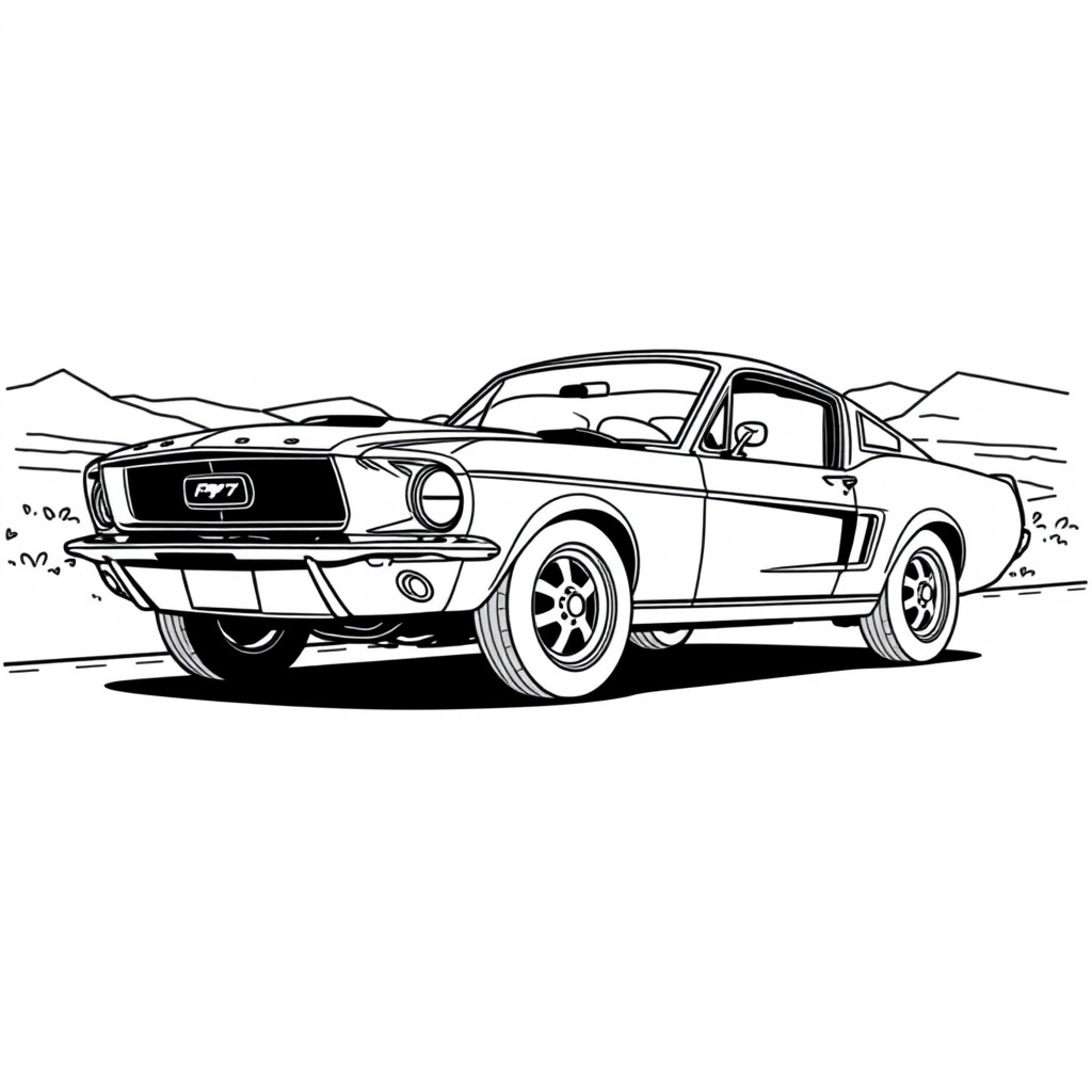 classic-1967-ford-mustang-fastback-coloring-page