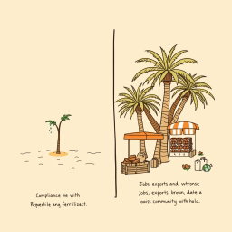 Create a professional doodle-style split illustration for a corporate presentation