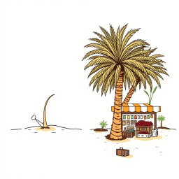 Create a professional doodle-style split illustration for a corporate presentation