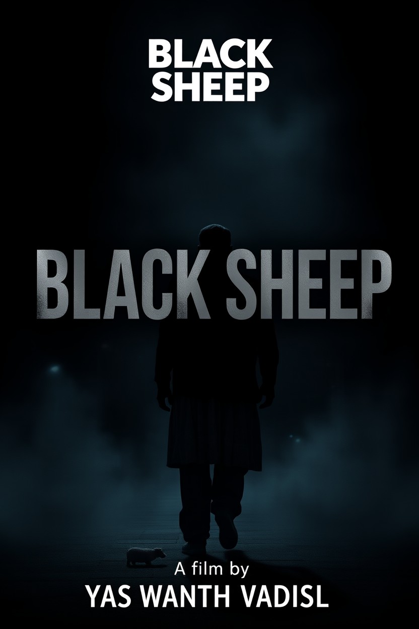 A gripping movie poster for a thriller titled 'BLACK SHEEP'