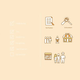 Create a professional doodle-style illustration for a corporate presentation featuring a split visual