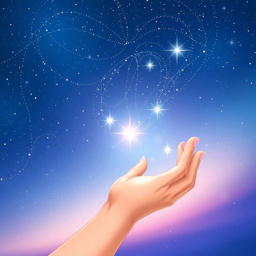 A captivating cover image featuring a vibrant blue sky filled with stars, transitioning into a twilight ambiance