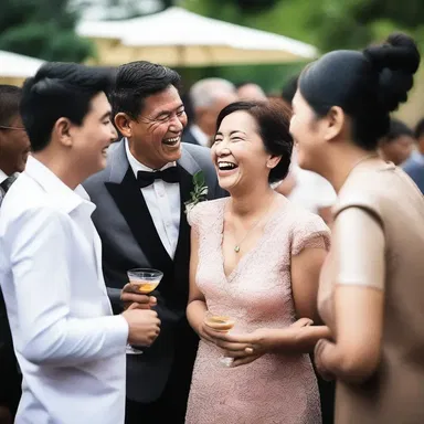 During the social occasion, everyone shared a joke to lighten the atmosphere and bring a smile to each other's faces.