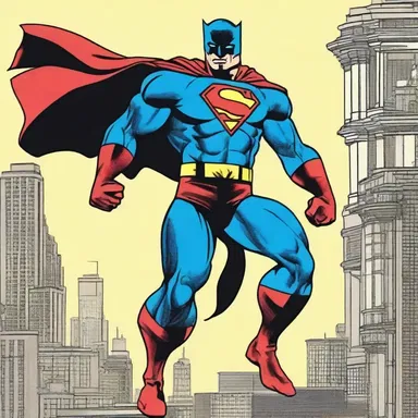 The comic book artist skillfully depicted the dinge on the superhero's costume to show the wear and tear from countless adventures.