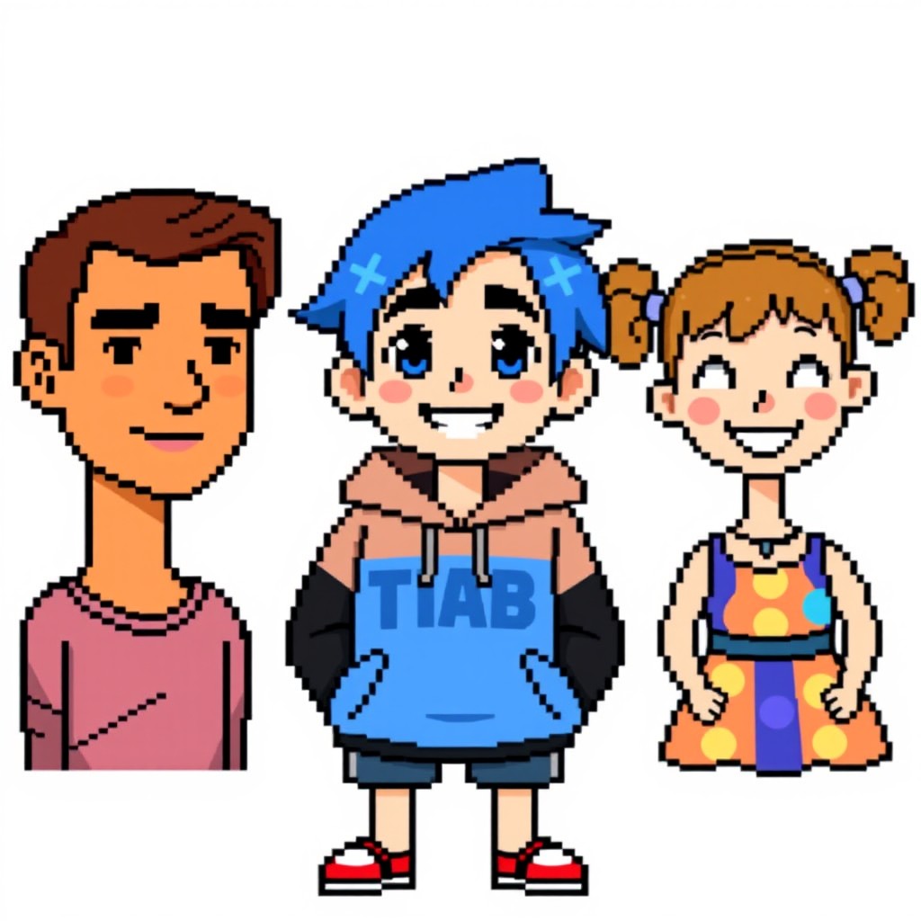 Vibrant Pixel Art Profile Pictures